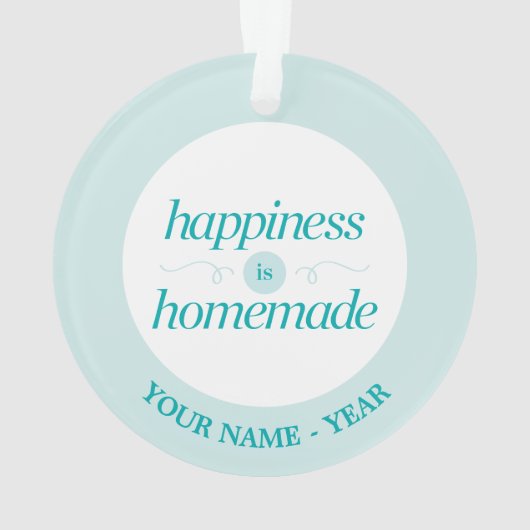 Geluk is Homemade Ornament (achterkant)