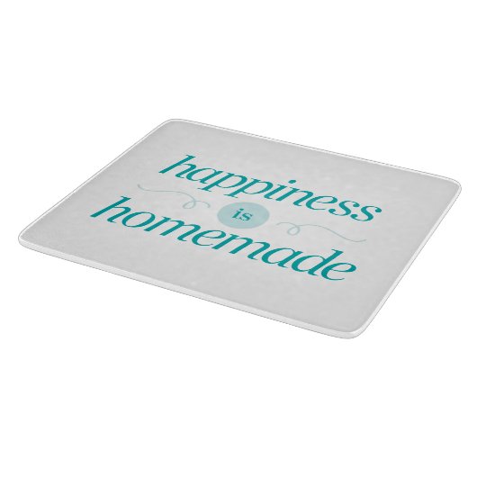 Geluk is Homemade Snijplank (Hoek)