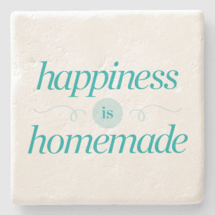 Geluk is Homemade Stenen Onderzetter