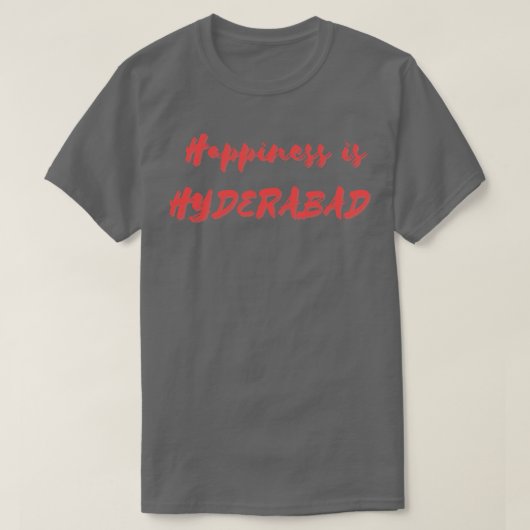 Geluk is Hyderabad T-shirt (Design voorkant)
