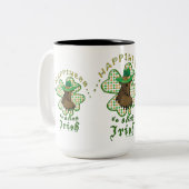 Geluk is Iers zijn Tweekleurige Koffiemok (Voorkant links)