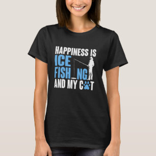 Geluk Is Ijsvissen En Mijn Kat T-shirt