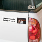 Geluk is in liefde. bumpersticker (Op Truck)