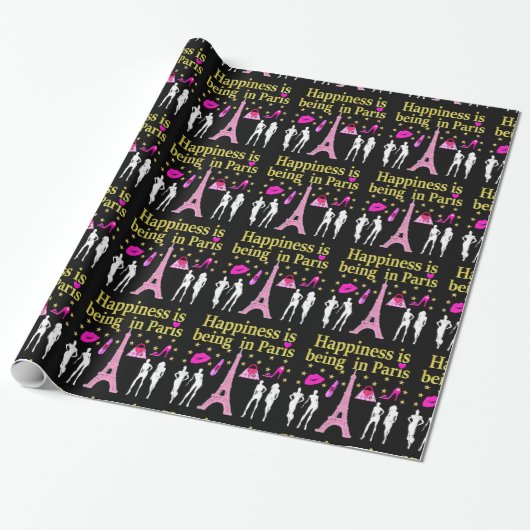 GELUK IS IN PARIJS CADEAUPAPIER (Uitgerold)