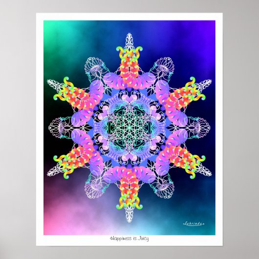 Geluk is Juicy Poster (Voorkant)