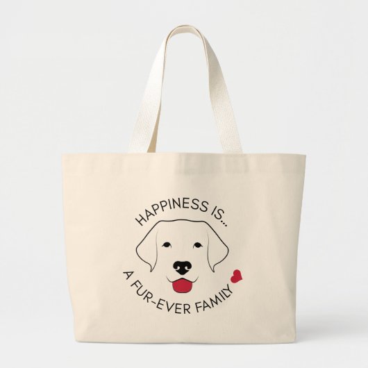 "Geluk is..." Jumbo Canvas Canvas tas (Voorkant)