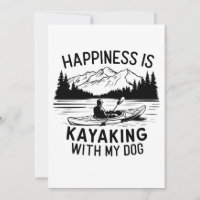 Geluk is kanoën met mijn hond buiten kamperen