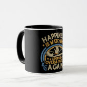 Geluk is kijken Gunsmoke Funny Cowboy Pet Mok (Voorkant links)