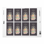 "Geluk is Koffie en Boeken" Bladwijzer Etiket (Full Sheet)