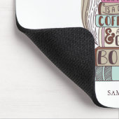 Geluk is koffie en boeken muismat (Hoek)