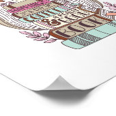 Geluk is koffie en boeken poster (Hoek)