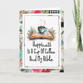 Geluk is Koffie en Mijn Bijbel Kaart