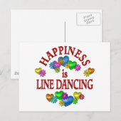 Geluk is lijndansen briefkaart (Voorkant / Achterkant)