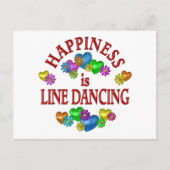 Geluk is lijndansen briefkaart (Voorkant)