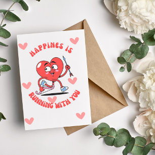 Geluk is lopen met je Valentijn's Day Gift Feestdagenkaart