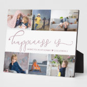 Geluk is | Mammie 6 Foto Collage Easel Plaque Fotoplaat (Zijkant)
