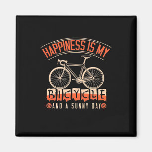 Geluk is mijn fiets en een zonnige dag magneet