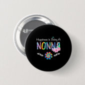 Geluk is oma bloem tie dye moeders ronde button 5,7 cm (Voorkant /achterkant)