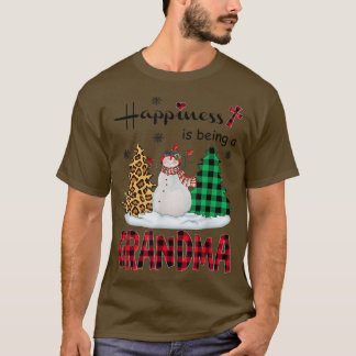 Geluk is oma Snowman Merry Kerstmis T-shirt