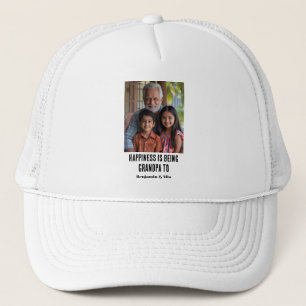 Geluk is Opa zijn van Naam Familie Foto Trucker Pet