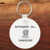 Geluk is Pancakes Sleutelhanger (Voorkant)