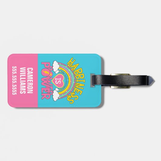 Geluk is Power Rainbow Bagagelabel (Achterkant horizontaal)