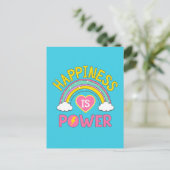 Geluk is Power Rainbow Briefkaart (Staand voorkant)