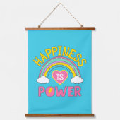 Geluk is Power Rainbow Hangend Wandkleed (Voorkant)