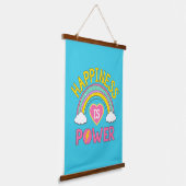 Geluk is Power Rainbow Hangend Wandkleed (Gebogen)