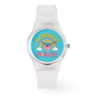Geluk is Power Rainbow Horloge