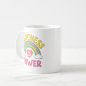 Geluk is Power Rainbow Koffiemok (Voorkant links)