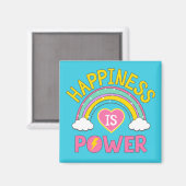 Geluk is Power Rainbow Magneet (Voorkant / Achterkant)