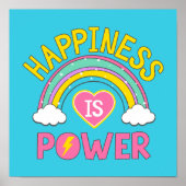 Geluk is Power Rainbow Poster (Voorkant)