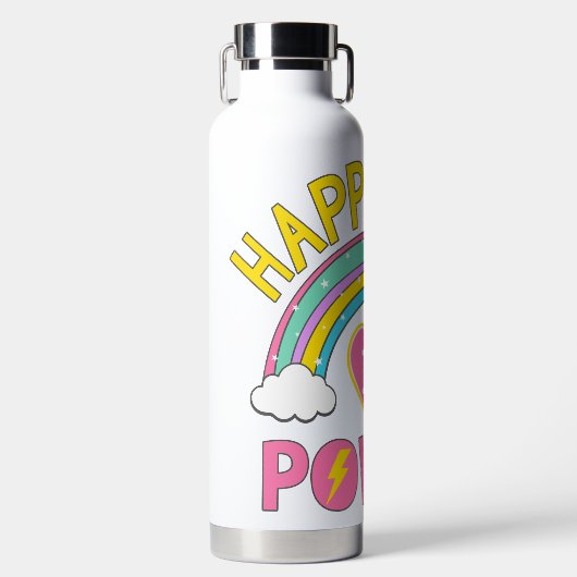 Geluk is Power Rainbow Waterfles (Voorkant)