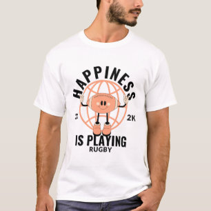 Geluk is rugby spelen t-shirt