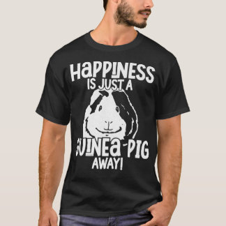 Geluk is slechts een cavia verwijderd Leuk Grappig T-shirt