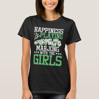 Geluk is spelen Mahjong casinospeler Tegels G T-shirt