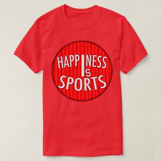 Geluk is sport rond de rode Sticker T-shirt (Design voorkant)