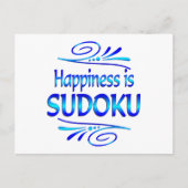 Geluk is SUDOKU Briefkaart (Voorkant)