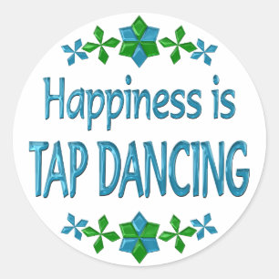 Geluk is Tap Dancing Ronde Sticker
