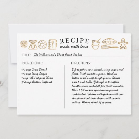 Geluk is Thuisgemaakt Goud & Zwarte Bakkrans Feestdagenkaart (Achterkant)