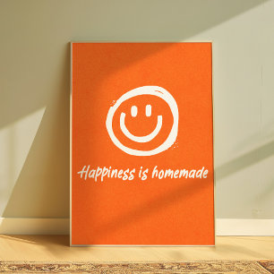 Geluk is Thuisgemaakt Positieve Citatemuurposter Poster