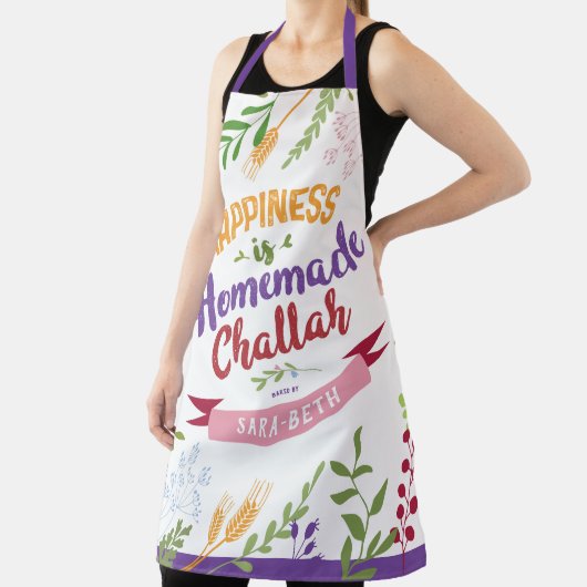 Geluk is Thuisgemaakte Challah ENORME Bloemenboeke Schort (Insitu)