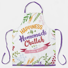 Geluk is Thuisgemaakte Challah ENORME Bloemenprach Schort