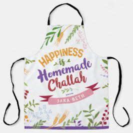 Geluk is Thuisgemaakte Challah ENORME Bloemenprach Schort