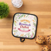 Geluk is Thuisgemaakte Challah Persoonlijk Pannenlap (Top down)