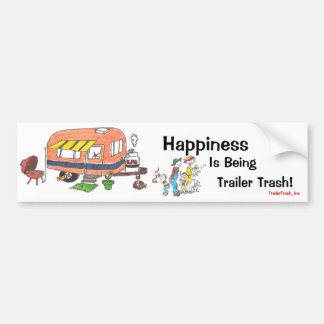 Geluk is trageerafval bumpersticker
