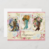 Geluk is Victoriaans Briefkaart Steampunk Boots (Voorkant / Achterkant)