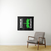 Geluk Is Vliegen Met Libel Wandkleed (In Situ (horizontaal))