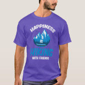 Geluk is wandelen met vrienden Hiker Adventure F T-shirt (Voorkant)